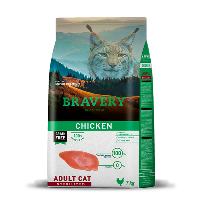 Bravery Cat Chicken Sterilized 2kg
