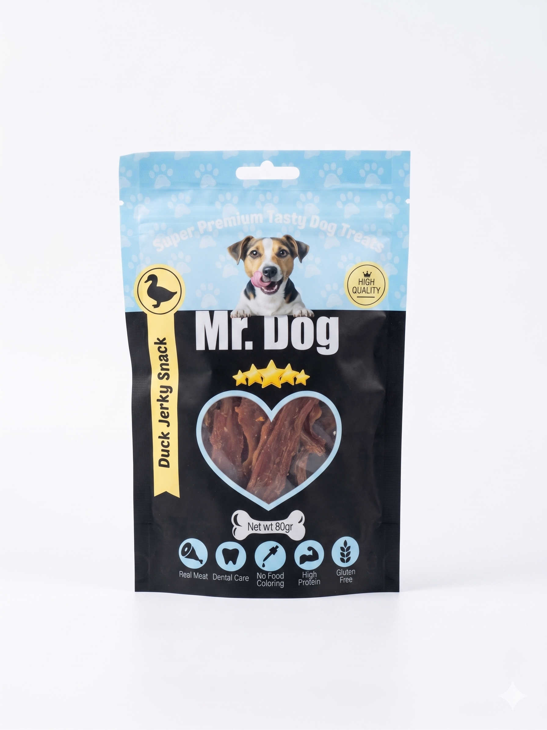 חטיף ג'רקי ברווז לכלבים Mr. Dog (מר דוג) - 80 גרם