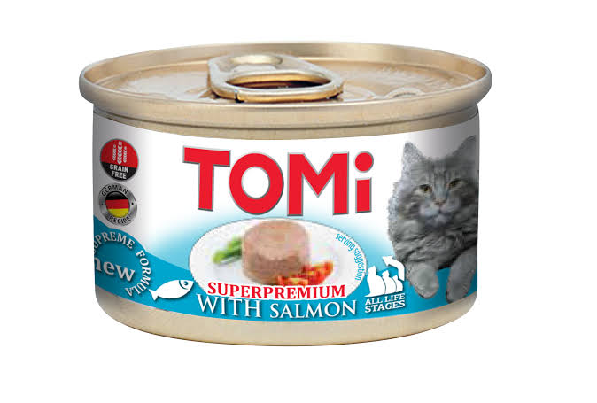 Tomi - מעדן פטה לחתול בטעם סלמון 85 גרם