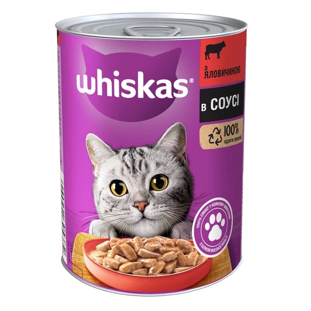 Whiskas בקר 400 גרם